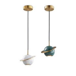 Postmodern Nordic Style Marble Chandelier <b>Light</b> Luxury Minimalist Modern Bedroom <b>Dining</b> Room Pendant <b>Light</b> Brass for Bar Bedside - Product Image 4