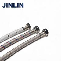 Tuyau flexible en acier inoxydable tressé JINLIN, raccord en cuivre pour l'alimentation en eau, raccord de plomberie haute pression pour robinet et toilettes
