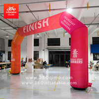Arche de dentelle de sport gonflable 360 personnalisée 8m gonflables publicitaires pour la ligne de départ et d'arrivée lors d'événements sportifs