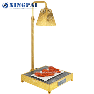 XINGPAI <span class=keywords><strong>restaurante</strong></span> suministros árabe lujo oro eléctrico <span class=keywords><strong>comida</strong></span> calor preservación lámpara infrarroja <span class=keywords><strong>comida</strong></span> calentador lámpara para buffet - Product Image 5