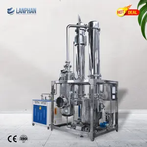 Equipo de destilación extractiva vacío 200L evaporador de película descendente de efecto único