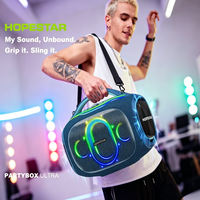 HOPESTAR ULTRA 550W Altavoz Bluetooth para Fiestas, Resistente al Agua IP6, 2 Micrófonos Inalámbricos, Luz RGB, TWS, Karaoke, Altavoz para Exteriores con Bajos Potentes