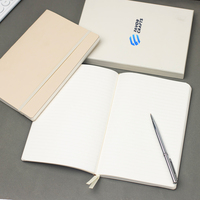 Carnet personnalisé en cuir PU souple A5 avec logo, élastique et boîte cadeau – Vente en gros