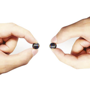 Perles en plastique obsidienne pour tresses colorées, grand trou unique, accessoire coloré en vrac, extension de cheveux électro-plaquée - Product Image 2