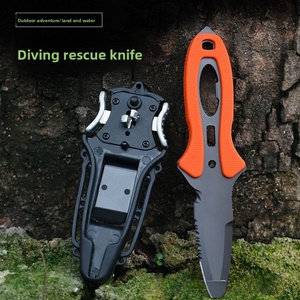 Cuchillo de Rescate Multifuncional Portátil Personalizado de Acero Inoxidable con Mango de Goma y Clip para Cinturón No Ajustable, para Camping, Bricolaje, OEM/ODM - Product Image 2