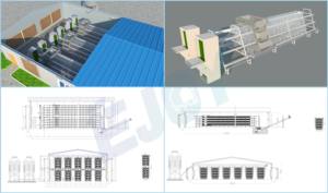 Yeni otomatik kümes hayvanları tarım ekipmanı H çerçeve tavuk pil kafesleri yumurta tabakası yumurta toplama sistemi sıcak daldırma galvanizli 304 - Product Image 6