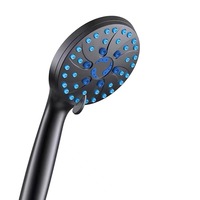 Ensemble de support de pommeau de douche à pression accrue et économie d'eau, design moderne style américain, chromé, 1,8 GPM, avec accessoires de robinetterie à main