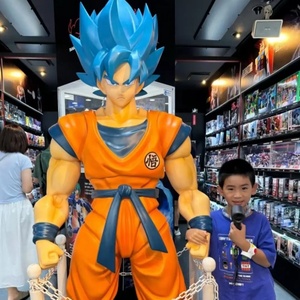 Figurine de collection <span class=keywords><strong>Dragon</strong></span> <span class=keywords><strong>Ball</strong></span> en résine FRP, Goku Ultra Instinct, taille réelle 1:1, avec base LED énergétique, décoration anime - Product Image 5