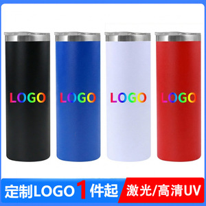 Stainless Steel Insulated Mug 20oz Slim Straight Cylinder Travel Cup With Slide Lid And Wide Mouth Design - Product Image 3