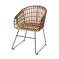 Chaise en rotin PE tressé à la main, design classique et moderne, pour extérieur, villa, jardin, patio, avec structure en fer, imperméable, pour parc et cuisine, personnalisable