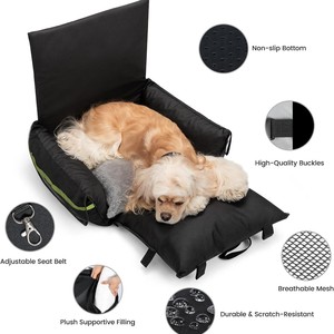 Sièges auto pour chien personnalisés avec ceintures de sécurité réglables, sièges auto pour animaux de compagnie de taille moyenne à grande, sièges auto. - Product Image 4
