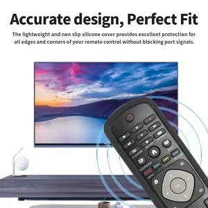 Coque de protection anti-chocs en silicone compatible avec la télécommande Philips RM-L1225 <span class=keywords><strong>TV</strong></span> avec lanière - Product Image 5