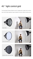 Falconeyes pour boîte à lumière réfléchissante en acier parabolique pour accessoires de photographie en studio de 60 cm/70 cm/90 cm/120 cm