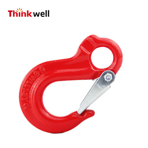 Crochet de suspension Thinkwell G80 avec loquet, revêtement en poudre rouge, 3,2T, accessoire de gréement pour grue industrielle - Product Image 2
