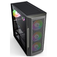 Boîtier PC Gaming AntarcChill Factory avec filtre anti-poussière amovible, boîtier PC OEM, boîtier PC Full Mid Tower avec ventilateurs ARGB