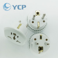 Adaptateur de voyage universel 16A Type-F 2 broches US AU UK vers prise secteur UE Allemagne, convertisseur de prise Euro vers prise européenne