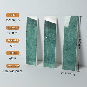 Ventes chaudes Carreaux verts en zellige faits à la main à coller et à décoller Carreaux muraux autocollants SPC Carreaux rectangulaires pour la décoration murale - Product Image 2