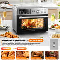 Horno Freidora de Aire de 30L de Gran Capacidad con Tostadora y Horno para Pizza, Electrodomésticos Inteligentes para Cocina, Horno Tostador Freidora de Aire