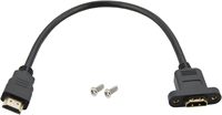 Câble d'extension HDMI plaqué or 30cm 50cm 60cm 1m 1.5m Mâle vers Femelle avec fixation par vis sur panneau V1.4 pour 4K 1080P PSP HDTV