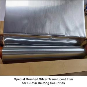 Película transparente plateada cepillada <span class=keywords><strong>de</strong></span> alta calidad y asequible, adecuada para la identificación <span class=keywords><strong>de</strong></span> vehículos y publicidad en escaparates. - Product Image 2