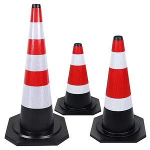 Conos de Tráfico de Goma de 70 mm de Altura, Reflectantes, Anticolisión, Duraderos, de Montaje en Suelo, Estilo Estándar, Taizhou, Zhejiang - Product Image 3