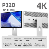 4K Monitor 32 Zoll IPS Panel Randlos PC Typ-C Höhenverstellbarer Gaming-Monitor 4K LCD-Monitore
