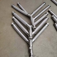 Tuyau flexible en métal tressé corrugué en acier inoxydable avec raccords filetés BSP NPT pour conduite industrielle