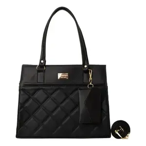 Fana Dunia Bolso cruzado negro para mujer M3892 Patrón De Almohada sensacional Cierre de botones con cremallera Dos telas PU PVC Poliéster - Product Image 1