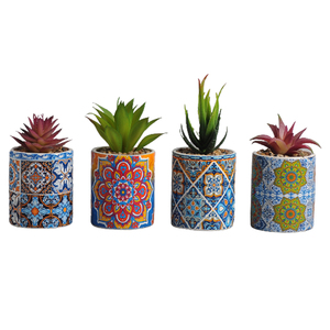 Minimaceta de cerámica de estilo mejicano para el hogar y el jardín, maceta para suculentas, maceta para flores, escritorio de oficina, venta al por mayor - Product Image 2