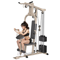 Système d'entraînement multifonctionnel tout-en-un à poste unique, presse pectorale, entraînement de la force, machine à tirer, équipement de fitness pour salle de sport