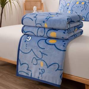 <span class=keywords><strong>Manta</strong></span> cálida de franela individual para invierno, funda para siesta de oficina de terciopelo Coral, sábanas gruesas de poliéster 100%, técnica tejida - Product Image 5