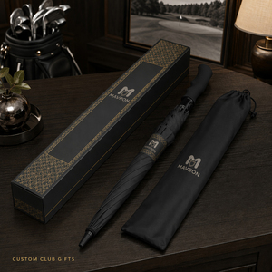 Paraguas de golf de viaje grande de 30 pulgadas con doble capa, verde y blanco, 8 varillas, tela pongee 190T, resistente al viento, mango ligero de EVA. - Product Image 5