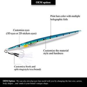 เหยื่อตก<span class=keywords><strong>ปลา</strong></span>ปลอม 140 มม. 34 กรัม/ 160 มม. 26 กรัม <span class=keywords><strong>ตา</strong></span> 3 มิติ สำหรับตก<span class=keywords><strong>ปลา</strong></span>แบบสโลว์จิ๊กกิ้ง เหยื่อโลหะแบบสโลว์พิทช์ เหยื่อแข็ง - Product Image 6