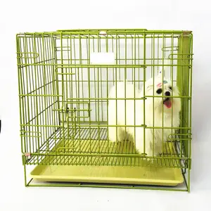 Preiswerter atmungsaktiv Hundlauf Outdoor Indoor stapelbare Eisen-Hundebox mit abnehmbarem Kunststofftablett Hund Katze Kennel Käfig