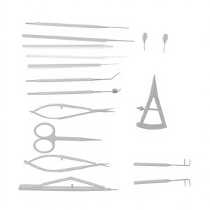 Kit chirurgical ophtalmique pour le glaucome, 15 pièces, instruments de chirurgie oculaire en acier inoxydable, ensemble d'instruments médicaux réutilisables et autoclavables - Product Image 1