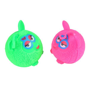 Promotionele Puffer Bal Kleurrijke Pluizige Bal Yoyo Stress Puffer Bal Leuke Lachend Speelgoed - Product Image 4