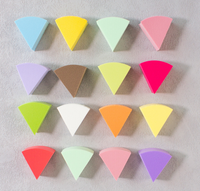 Éponge de maquillage en latex colorée, violet, bleu, vert, blanc, rose, rouge, pour peinture faciale, houppette cosmétique, marque privée, logo personnalisé, OEM, en gros