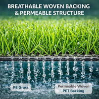 Gazon synthétique de type remplissage pour terrains de golf et de football, herbe artificielle simulée mixte pour terrains de sport