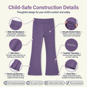 Pantalons de yoga évasés pour filles, coupe <span class=keywords><strong>bootcut</strong></span>, taille haute, extensibles dans 4 directions, séchage rapide, pantalons de sport et de danse pour enfants, vente en gros personnalisée - Product Image 6