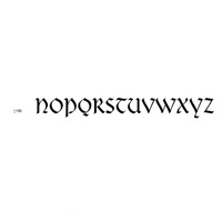 Punzón de metal Letras de un alfabeto