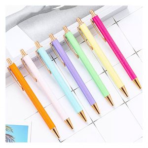 <b>Pens</b> with Custom Logo Ballpoint <b>Pens</b> <b>Retractable</b> Black Ink Metal <b>Pen</b> for Promotional Gift Office - Product Image 1