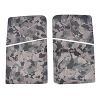 Coque de remplacement KJH pour PS5 Slim UHD camouflage couleur galvanoplastie pour PlayStation5 Slim Ultra HD Accessoires de jeu