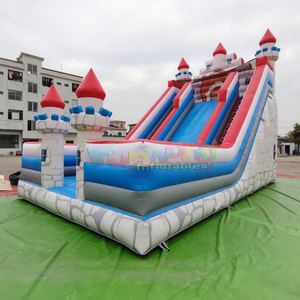 Castillo inflable gigante para fiestas infantiles al aire libre con tobogán, castillo inflable comercial con resbaladilla. - Product Image 3