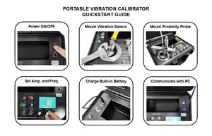 Calibrateur de vibrations portable VC-02A pour accéléromètres IEPE, accéléromètres à charge, capteurs de tension/4-20mA et capteurs de proximité - Product Image 5