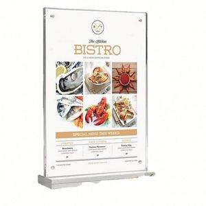 Porta Tarjetas de Visita Magnético de Acrílico Resistente, Porta Letreros Inclinado de Acrílico - Product Image 2