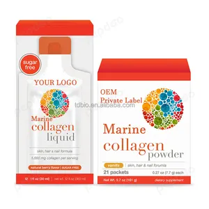 OEM Private Label Marine Collagen Liquid Skin, Hair Joint & Nail Formula Natural berry flavour Marine Collagen Drink