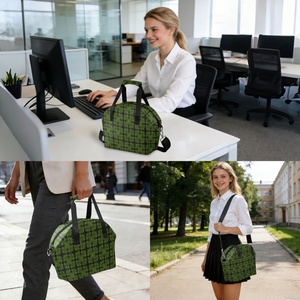 Sac isotherme personnalisé avec logo, motif Ulu vert hawaïen, pour pique-nique, école, bureau, stockage de nourriture chaude ou froide, sac à lunch isotherme pour adultes - Product Image 5