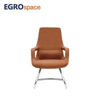 EGROspace Chaise de bureau ergonomique exécutive pivotante et inclinable en cuir, mobilier moderne pour réunions