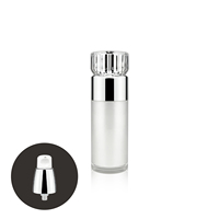Flacon cosmétique vide sous vide sans air en gros, 30 ml 50 ml, rechargeable, pour lotion de soin, avec pompe, couleur personnalisée