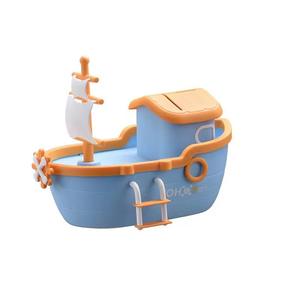 Nouveau Style bateau <span class=keywords><strong>Pirate</strong></span> <span class=keywords><strong>tirelire</strong></span> dessin animé petit voilier or pièce boîte de rangement cadeau pour enfants ornement de bureau <span class=keywords><strong>tirelire</strong></span> - Product Image 1